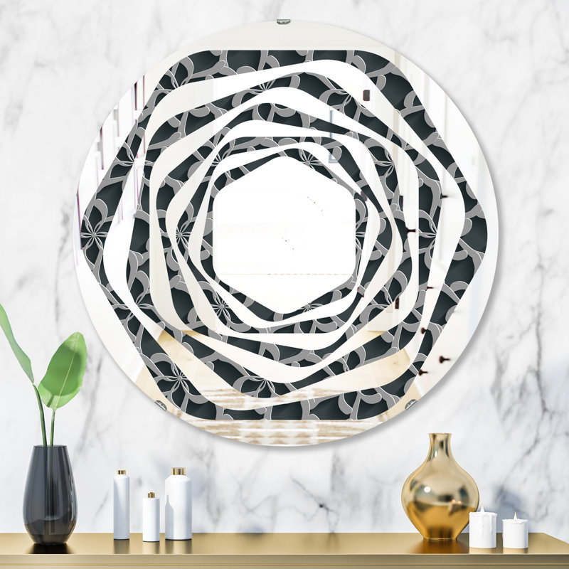 Miroir mural Whirl, H 23,6 po x l 23,6 po