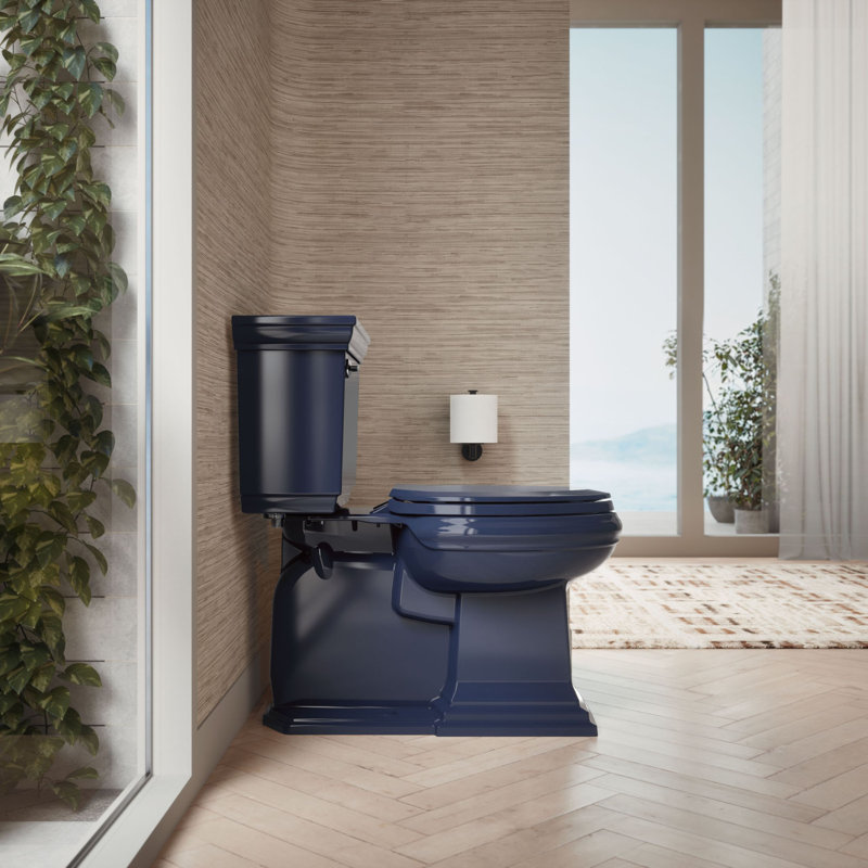 Lustra with Quick-Release Hinges Toilet Seat, Navy, Elongated