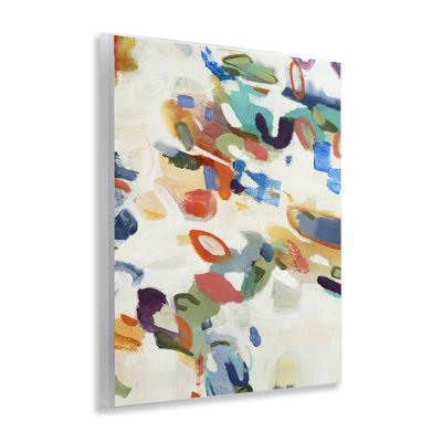 Plaque murale abstraite multicolore, design par Lisa Ridgers
