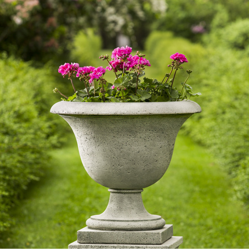 Fairfield Handmade Urn Planter, Alpine Stone, 24" H x 26.5" W x 26.5" D