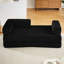 Velours côtelé noir, canapé désossé 2 places pour le salon, canapé modulaire moderne avec utilisation instantanée et multifonction, confort d'assemblage sans assemblage,