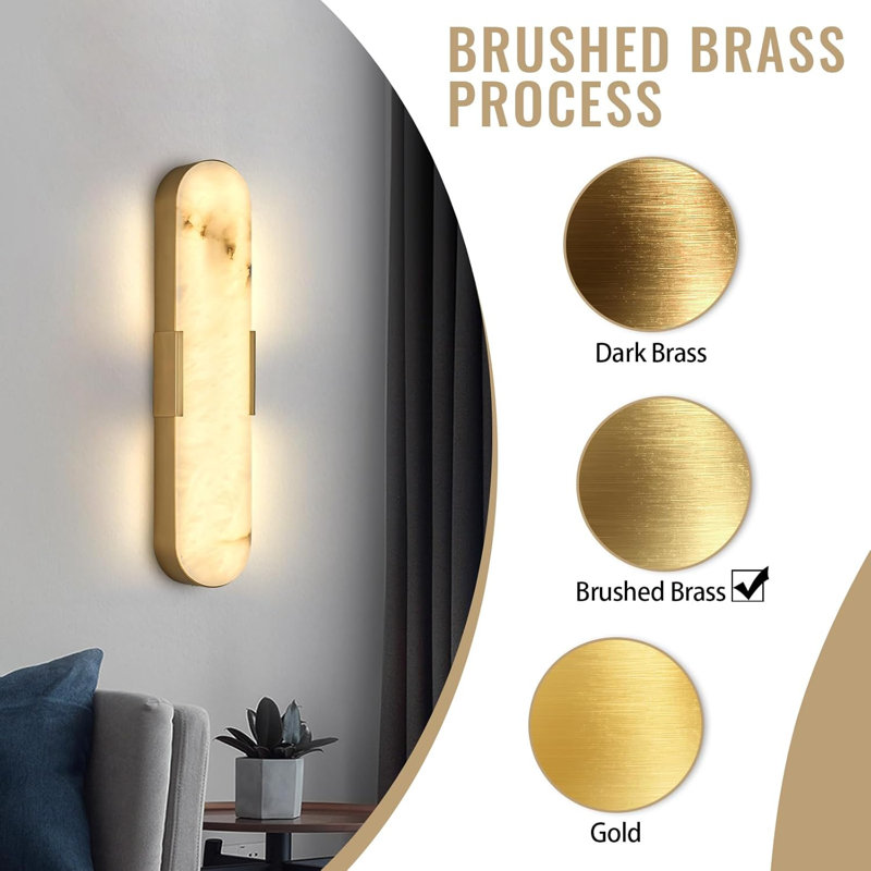 Applique murale d'intérieur moderne 20K 3000K 1b Albâtre