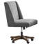 Chaise de bureau pivotante en chenille Mellins-2027826996