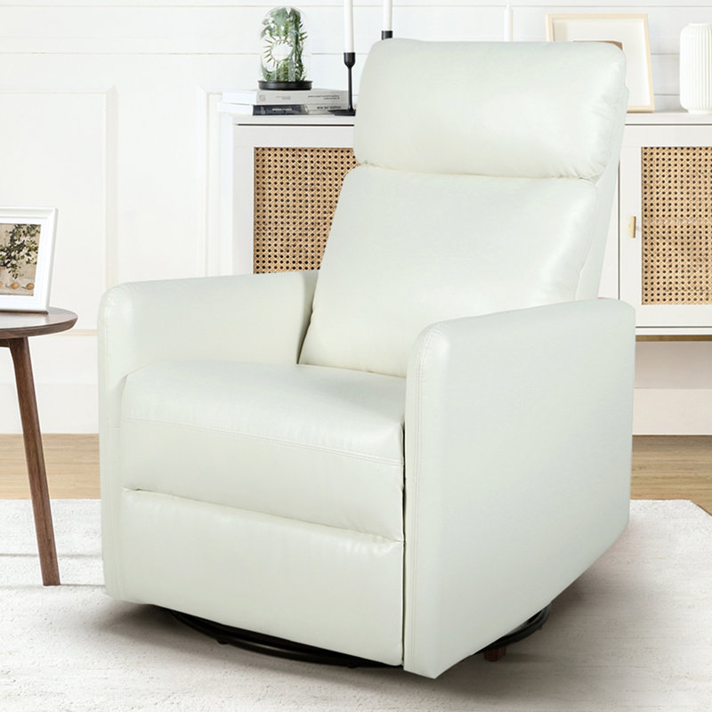 Fauteuil inclinable manuel pivotant en similicuir Gemius, Similicuir turquoise