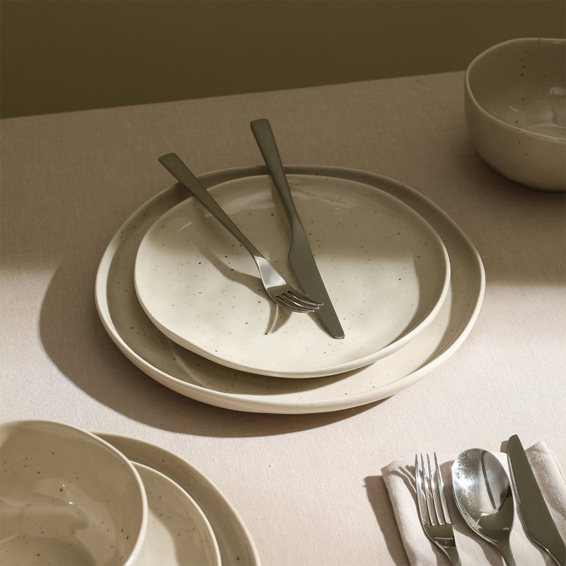 Stone Lain Mirella 24-Piece Dinnerware Set Stoneware, Beige