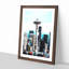 Space Needle In Seattle Washington Painting - Framed Print-56922611-56922615
