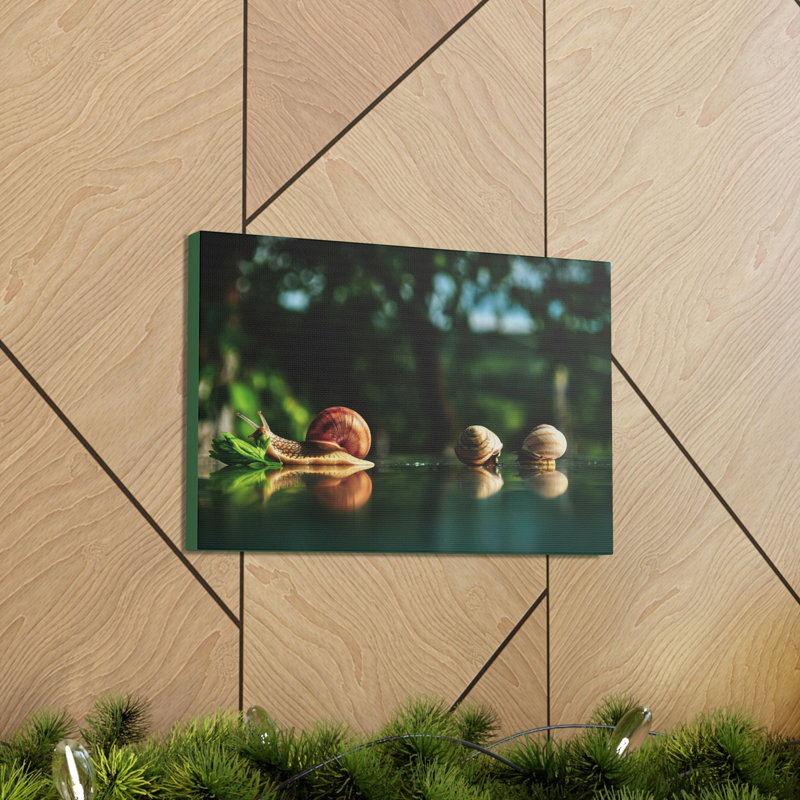 «Snails Group Snails Troop Print Animal», art mural, H 11 po x l 14 po