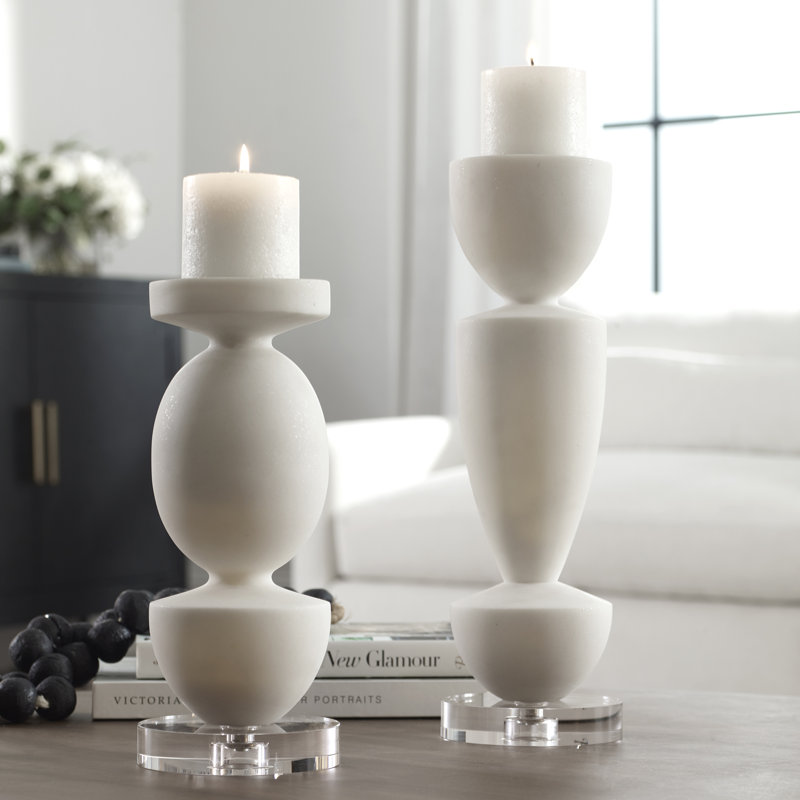 16'' H Tabletop Candlestick with Candle Included