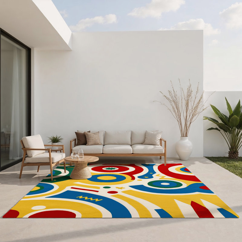 Jolly Pop Indoor And Outdoor Area Rug, Rectangulaire 8 pi x 10 pi