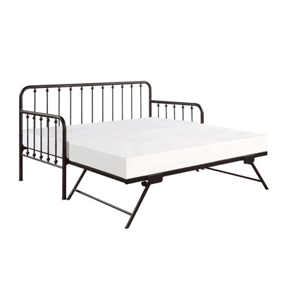 Almeer Stainless Steel Daybed with Trundle Bed