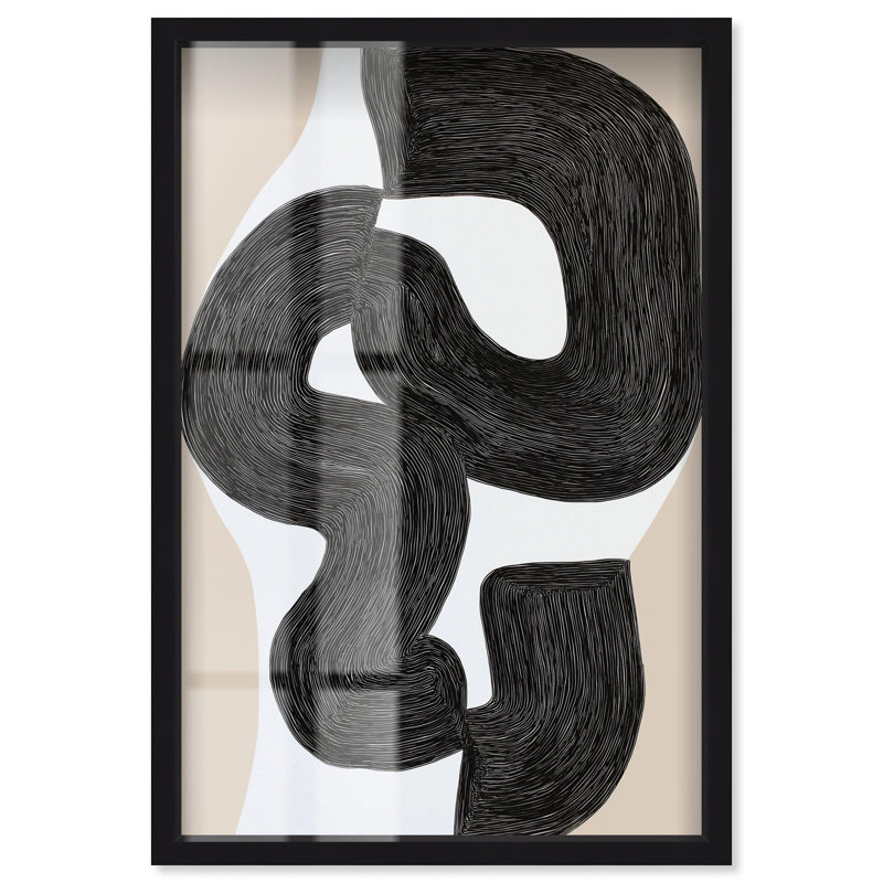 Impression «Shadowbox» de formation III, art minimaliste noir par Art Remedy, Noir, H 16 po x l 11 po