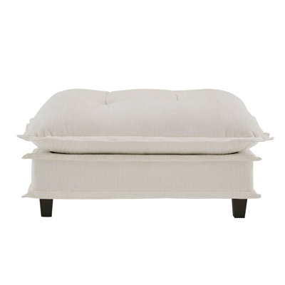 Poufs en chenille (beige)