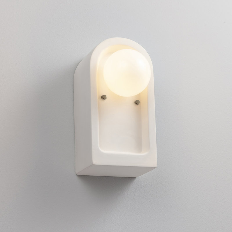 Rosalino Ceramic Flush Mounted Sconce, White