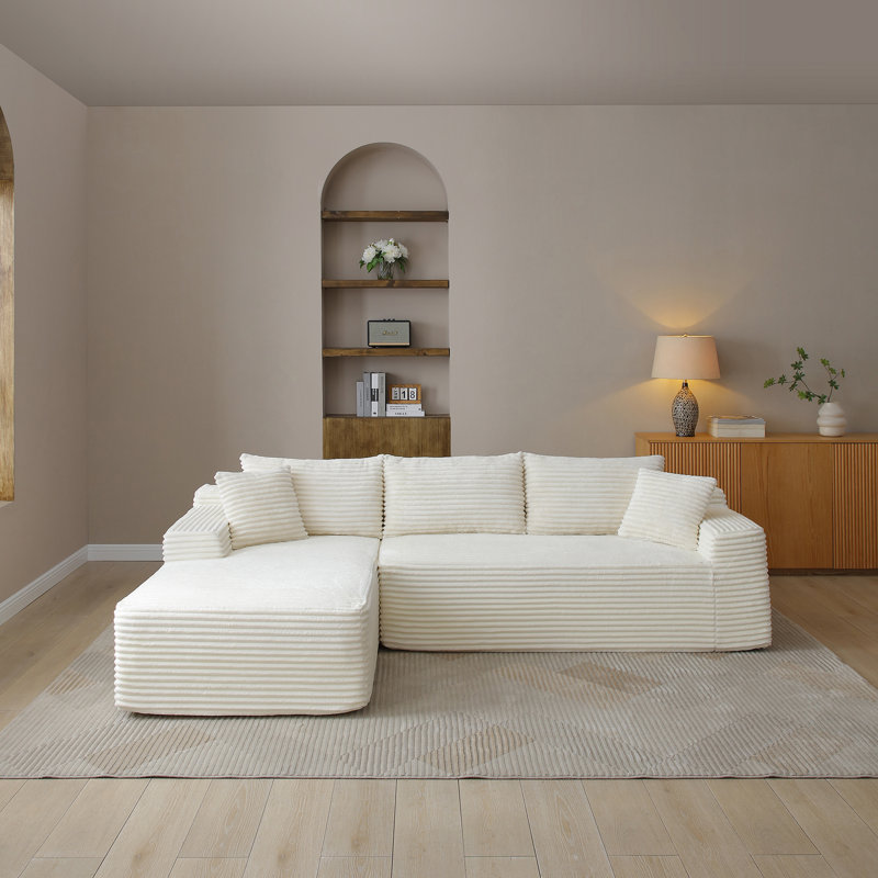 Canapé modulaire moderne avec assise profonde et sans assemblage