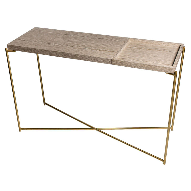 Bedell 123.3cm Console Table, Brass