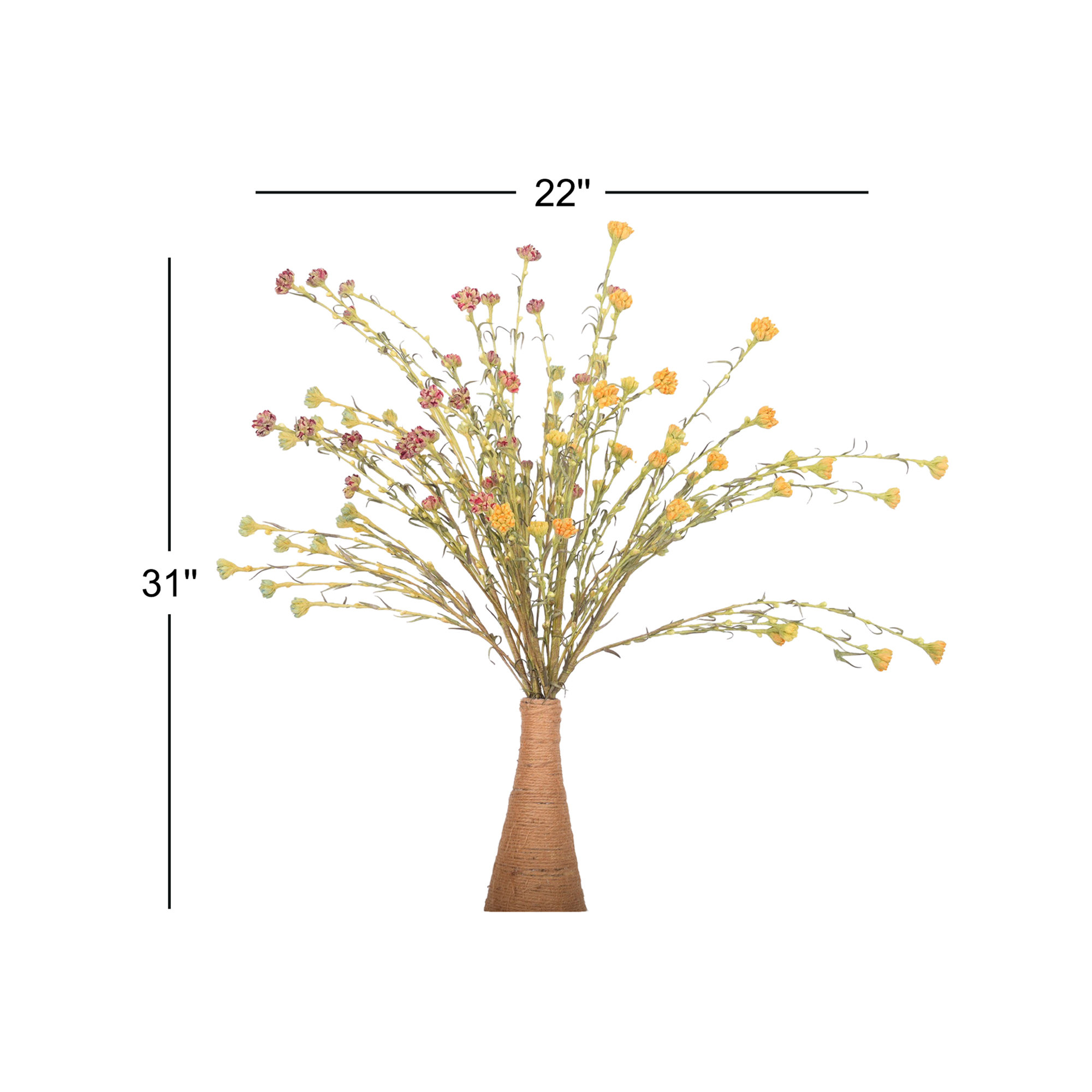 Artificial Wildflower Floral Arrangement With Long Stems For Vase Filler Table Decoration Home Decor, Multi-color