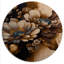 «Brown Daisy Bunch III» - Art mural en bois floral et botanique - Bois de pin naturel-87049770
