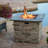 32'' Square Fire Pit With 40,000 , , Grey Concrete Lightweight Top Pit, Top, Structure