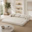 Canapé-lit convertible de 78,9 pouces, canapé-lit pliant en chenille, siège élégant avec deux coussins de dossier et deux coussins décoratifs, canapé de bricolage avec accoudoirs amovibles, idéal comme salon sur pied-391192841