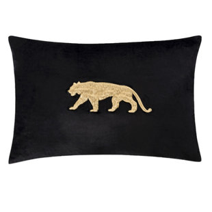 Leo Rectangular Velvet Pillow Cover & Insert