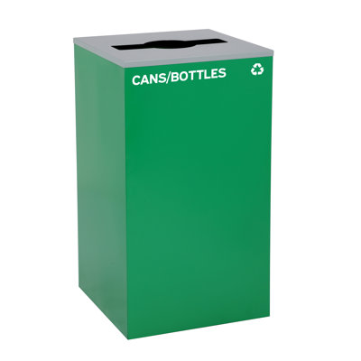 Bac de recyclage en métal avec couvercle à ouverture mélangée 29 gallons Alpine Industries