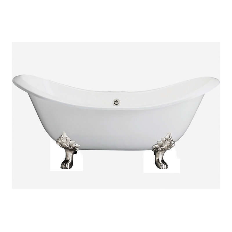 Baignoire de trempage à pattes 71" x 31", Chrome poli