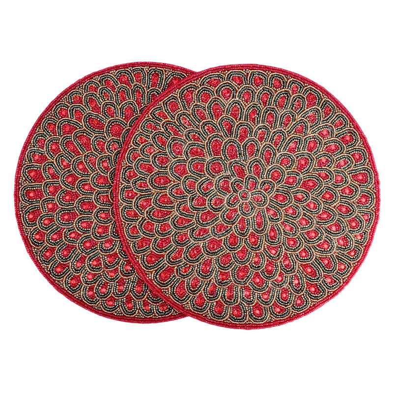 Royalwood Beaded Round Placemat