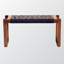 Banc décoratif bleu marine et brun naturel Spencer, H 15,57 po x l 31,26 po x P 11,6 po