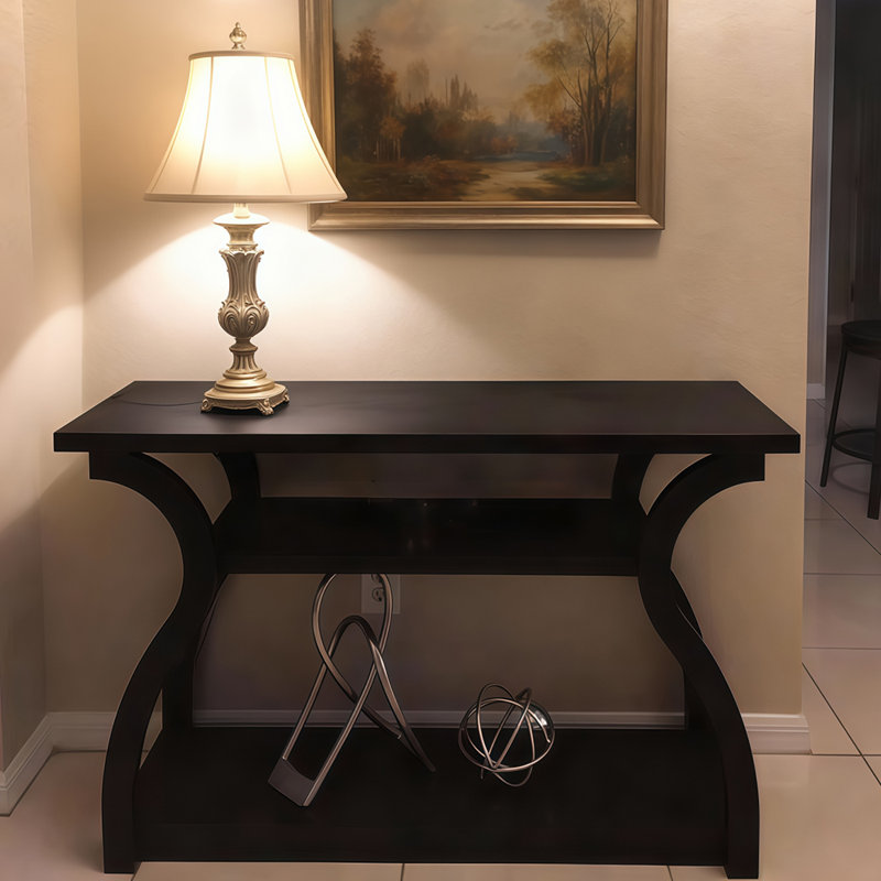 Console moderne de style minimaliste noir, H 34,6 po x l 47,2 po x P 15 po