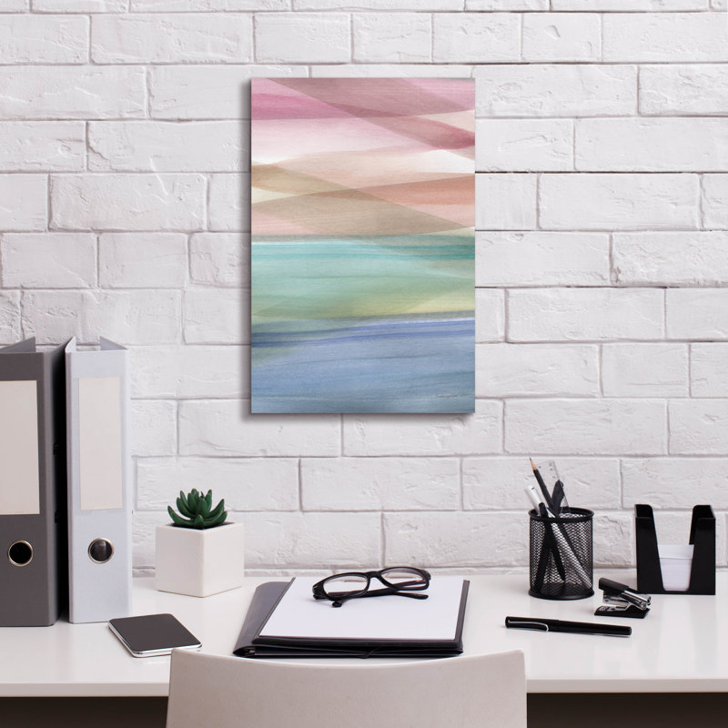 «Soft Summer 1 Warm» par Mercedes Lopez, art mural sur toile, 26 po x 40 po, H 18 po x l 12 po x P 0,75 po
