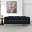 3 pièces de style noir, style moderne, livraison rapide, rembourrage en mousse, pieds en métal, 6 coussins inclus, tissu d'une capacité de 250 lb / siège, style avec, entrepôt lb / siège,