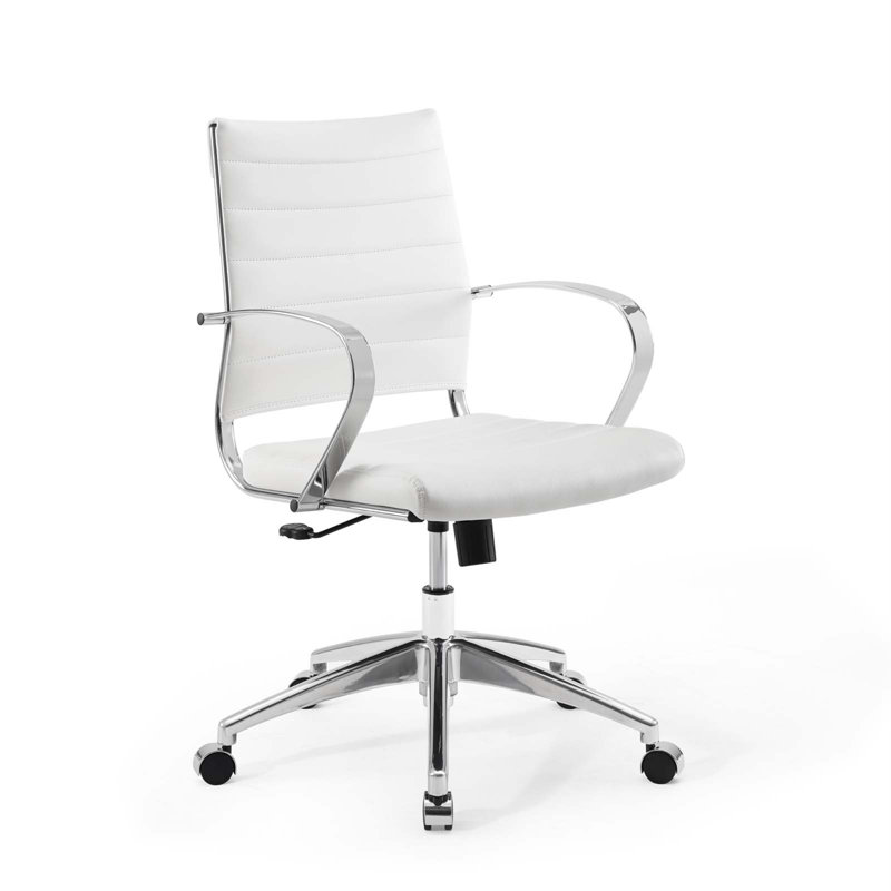 Jive Mid-back Modern Office Chair, White