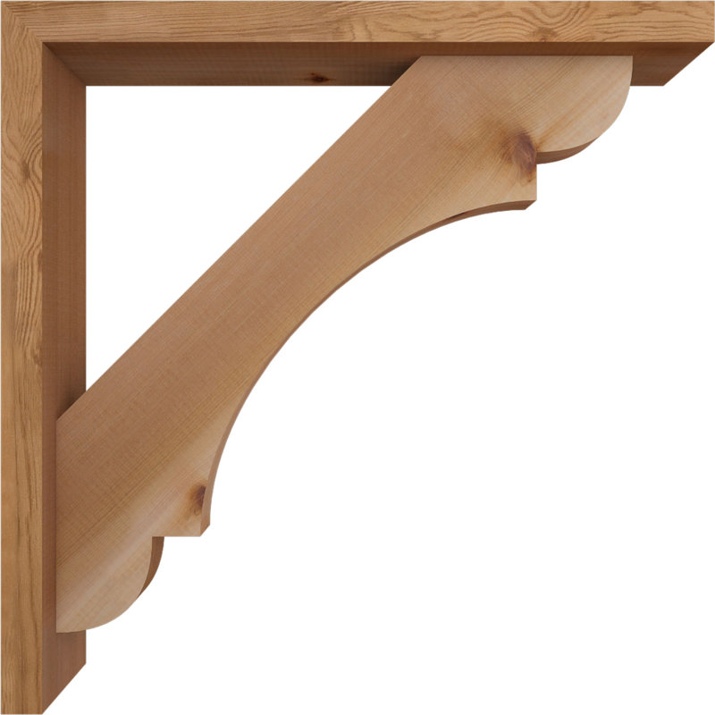 Support de bloc olympique avec entretoise décalée, 26 x 26, Cèdre rouge occidental de l 3 1/2 po (lisse)