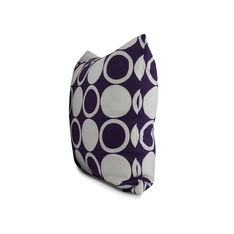 Cuban Flare Geometric Reversible Throw Pillow, Purple, 18" x 18"