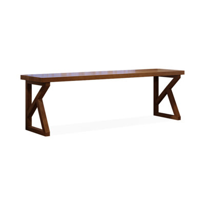 Solid Pine Wood Desk Sturdy A‑Frame Legs Simple Assembly Home Office Writing Desk