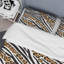 Ensemble de housse de couette en microfibre noir / orange / blanc 3 pièces-512012848