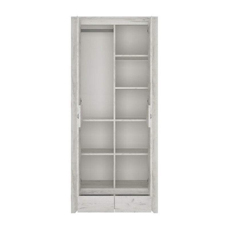 Abels 2 Door Solid Wood Wardrobe