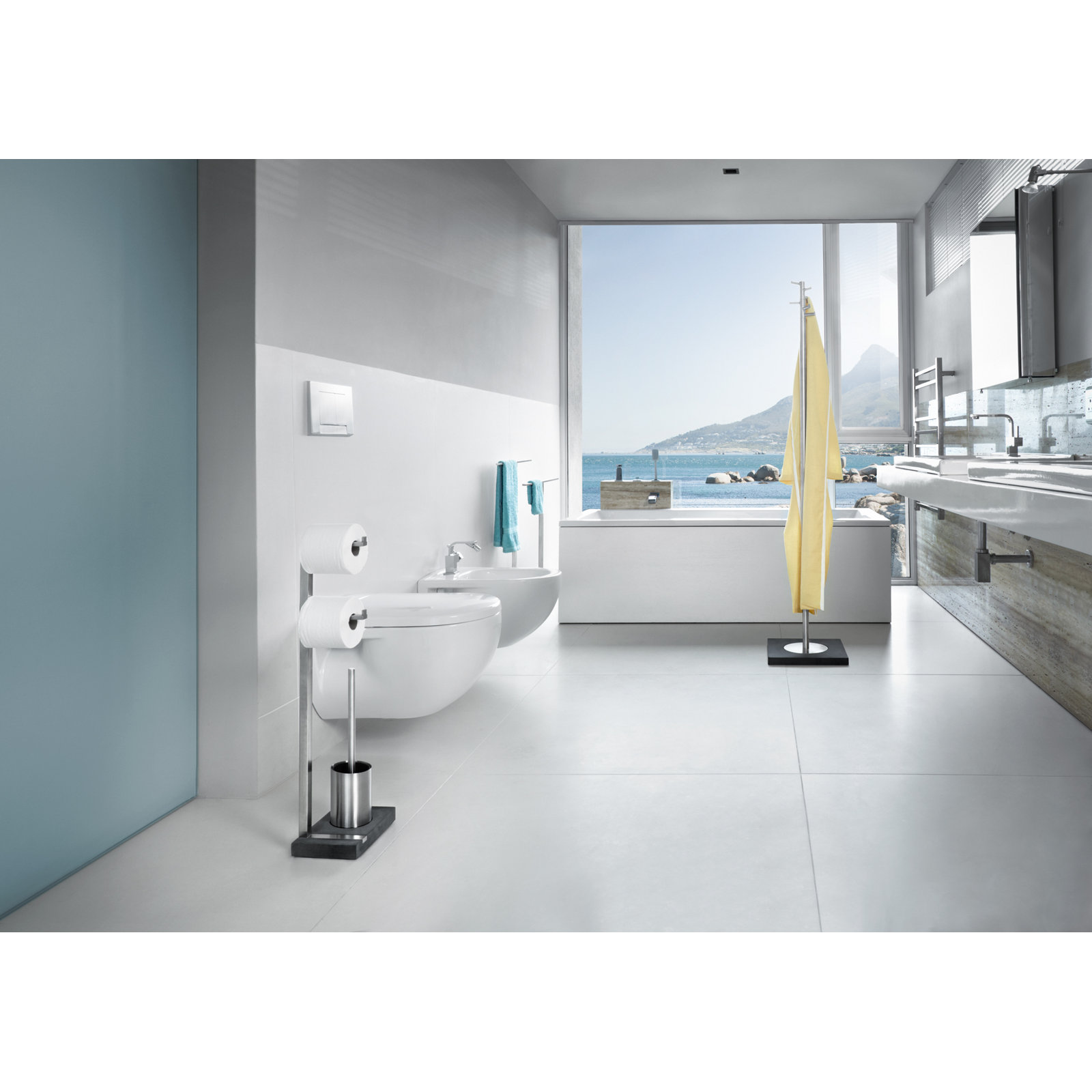 MENOTO Freestanding Toilet Brush Set