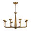 Spade 30-in White dimmable LED Chandelier-1506007176