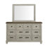 Pena Dresser And Mirror Set In Medium Brown And Washed Stone