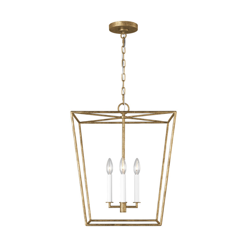 Maribel 4 Light Dining Room Entry Hallway Pendant, Casted Gild, 88.5" H x 18" W x 18" D