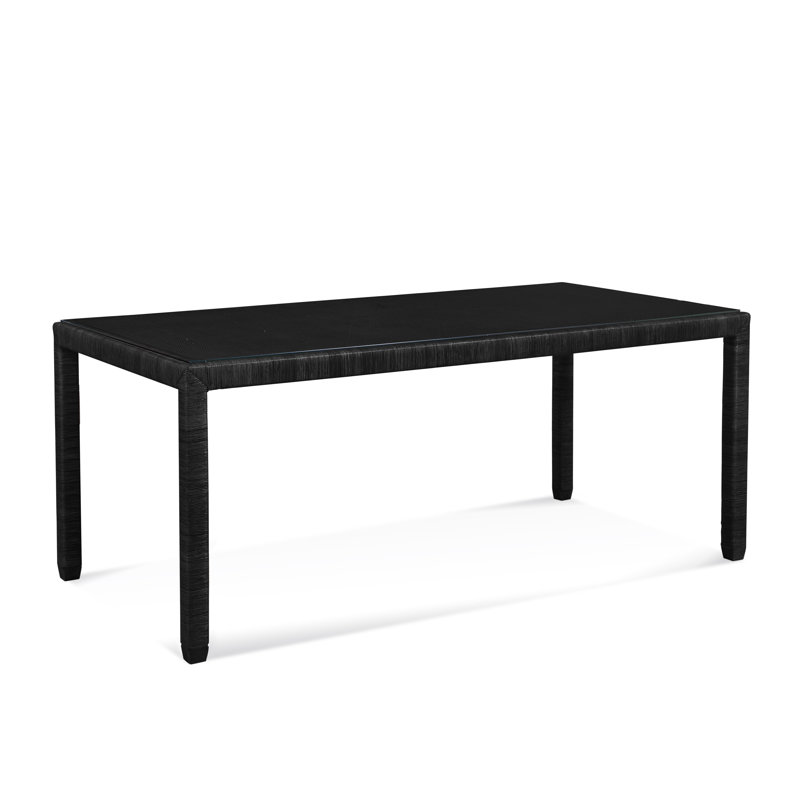 Pine Isle Glass Dining Table, Black