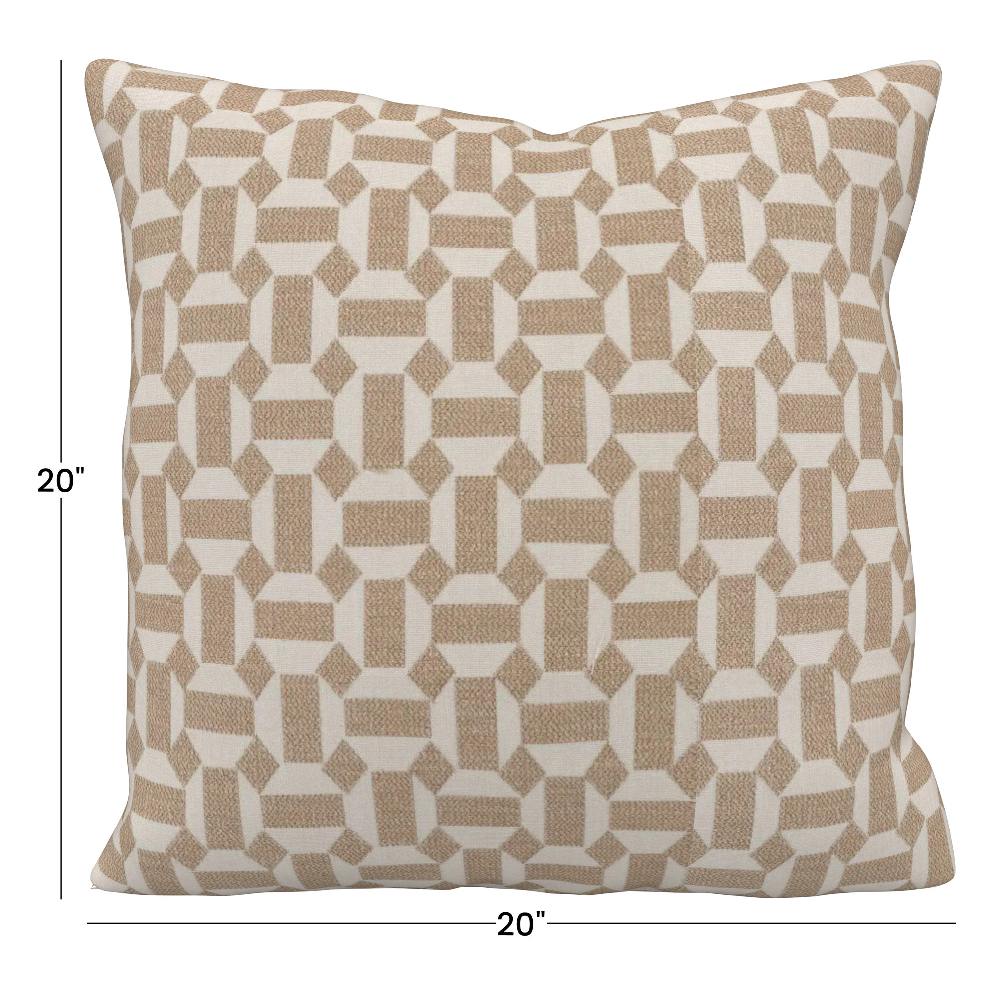 Gabi Indoor/Outdoor Throw Pillow, Assemble Sand, 20 x 20 x 3
