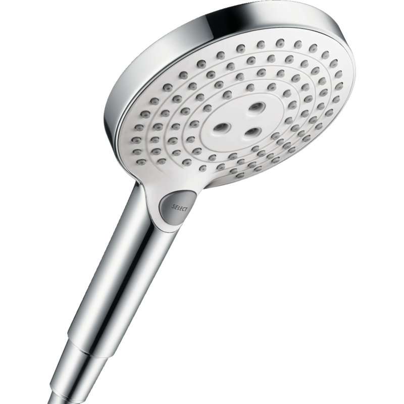 Raindance Shower Head Type with AirPower, Chrome/White, 2.5 GPM