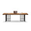 Bureau rectangulaire en bois massif brun + noir-107293673