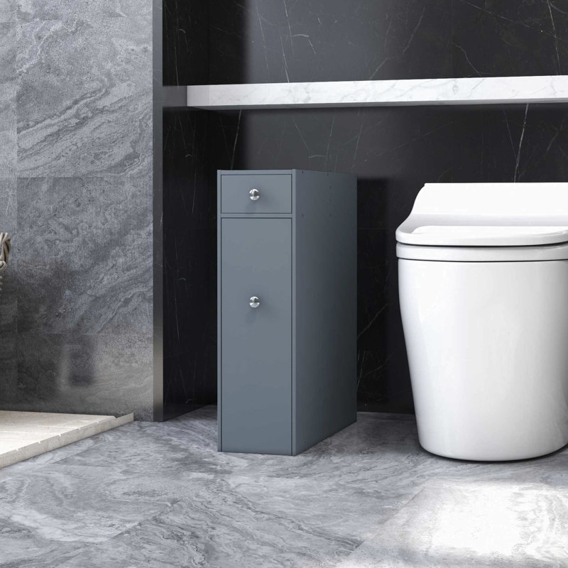 Armoire de toilette pour salle de bain - Gris. Peu encombrant et fonctionnel. Plusieurs compartiments.