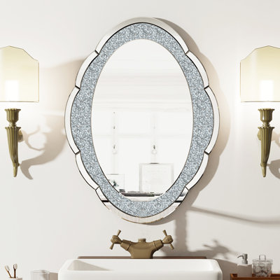 Glass Oval Mirror