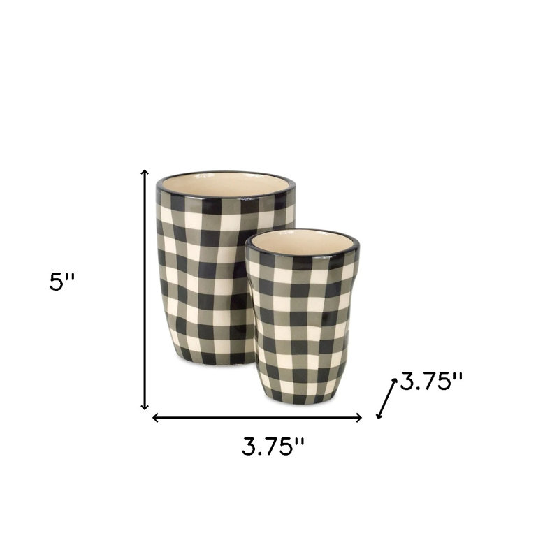 Ensemble de six pots à fleurs ronds beige de 1,66234 oz Dolomite