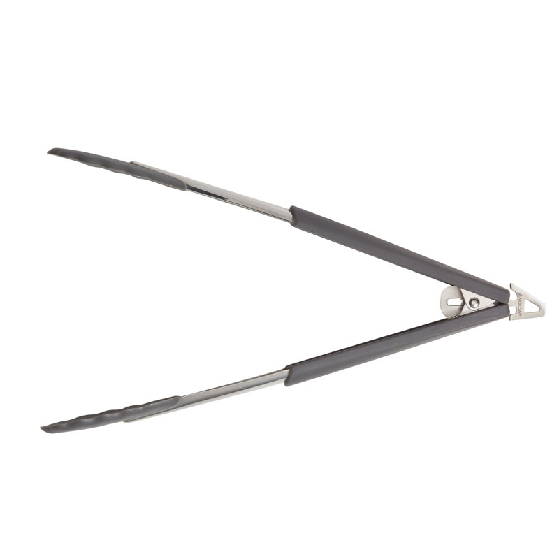 Anolon Anolon Tools and Gadgets SureGrip Nylon Nonstick Locking Tongs Set, 2-Pieces, Graphite