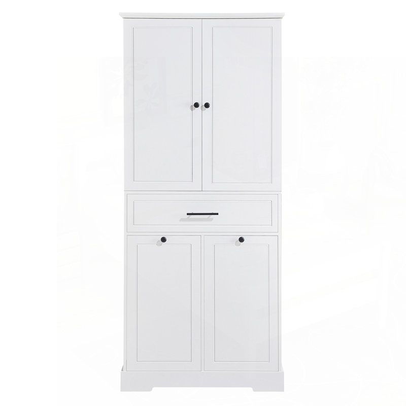Versatile Freestanding Bathroom Cabinet with Multiple Compartments, White